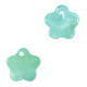Shell charm round 8mm Flower 10-11mm Neo mint green
